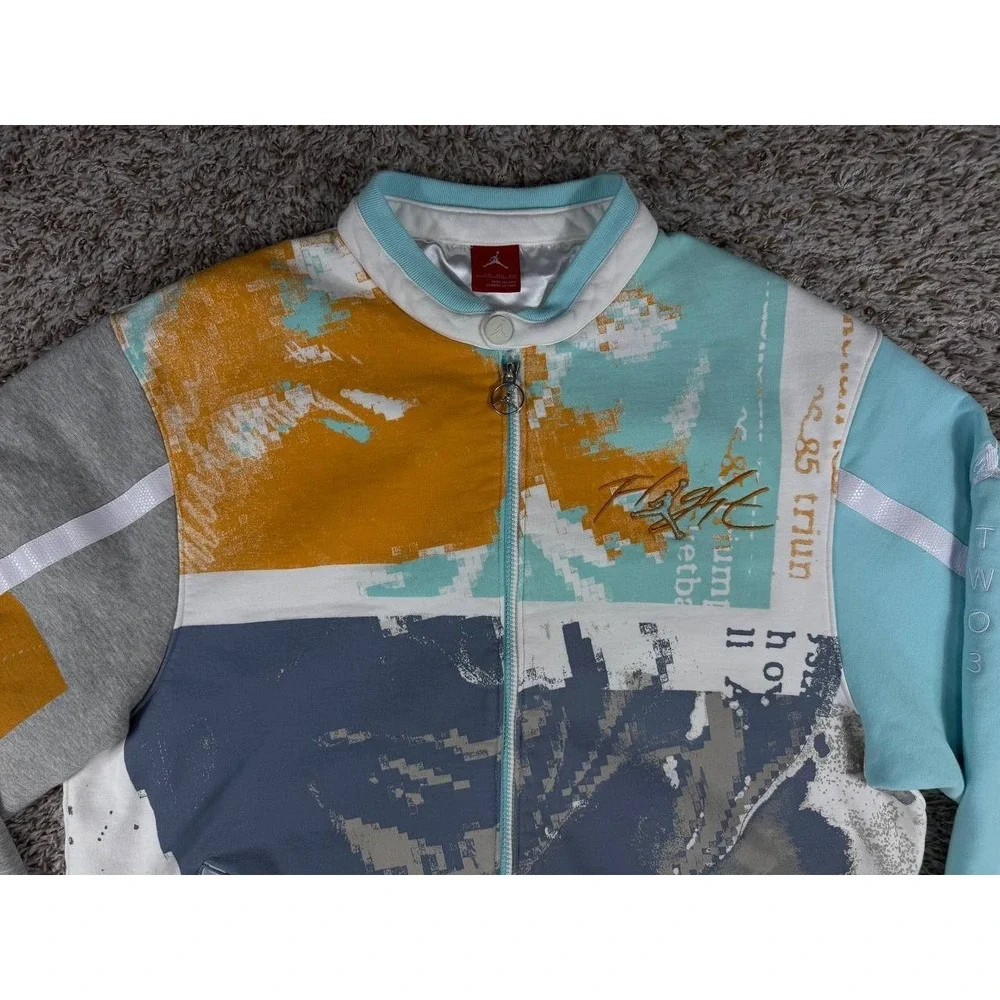 Air Jordan Multi TT Men's XXL Full Zip Track Jacket Graphic 285933-100 Heavy